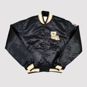 80s New Orleans Saints Black Bomber Jacket