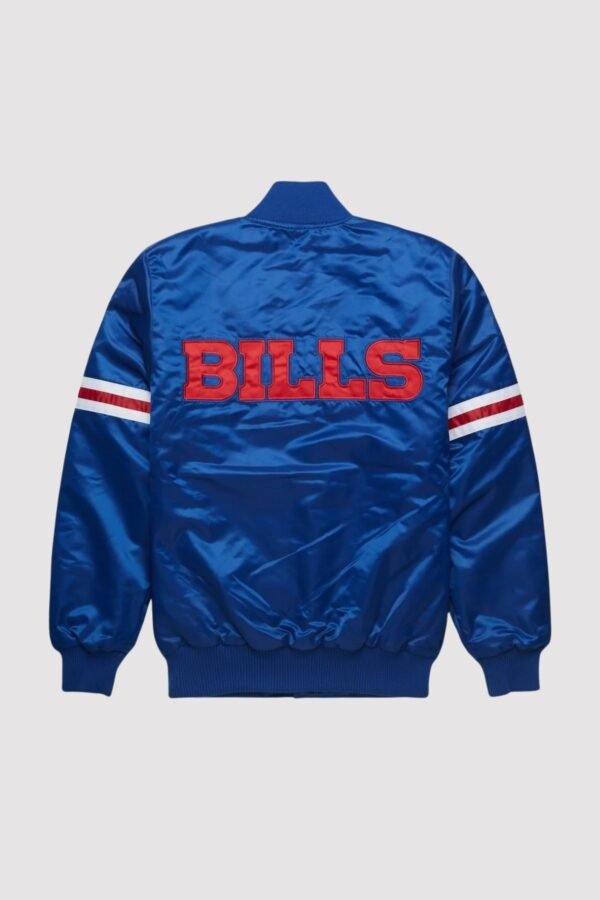 Buffalo Bills Blue Satin Varsity Jacket