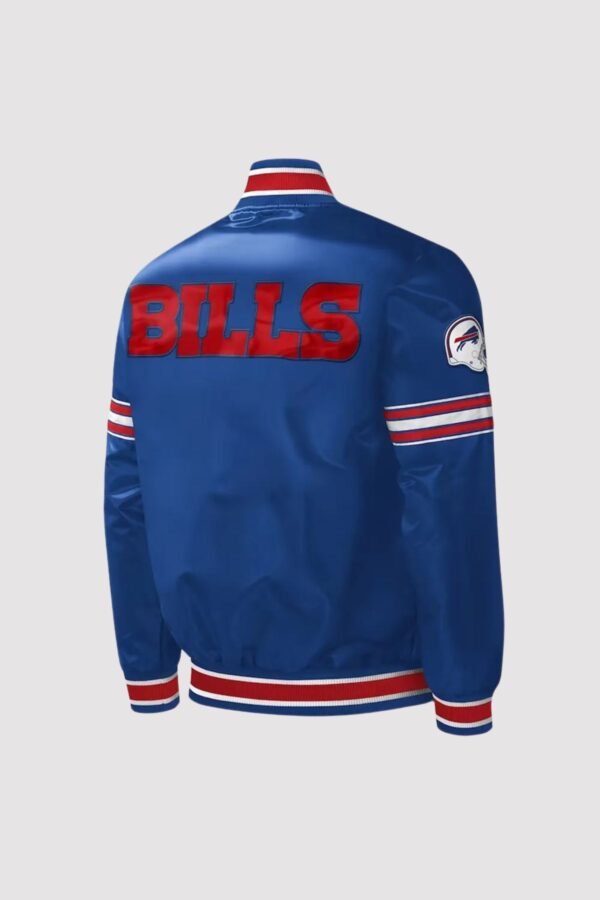 Buffalo Bills Midfield Royal Satin Varsity Jacket
