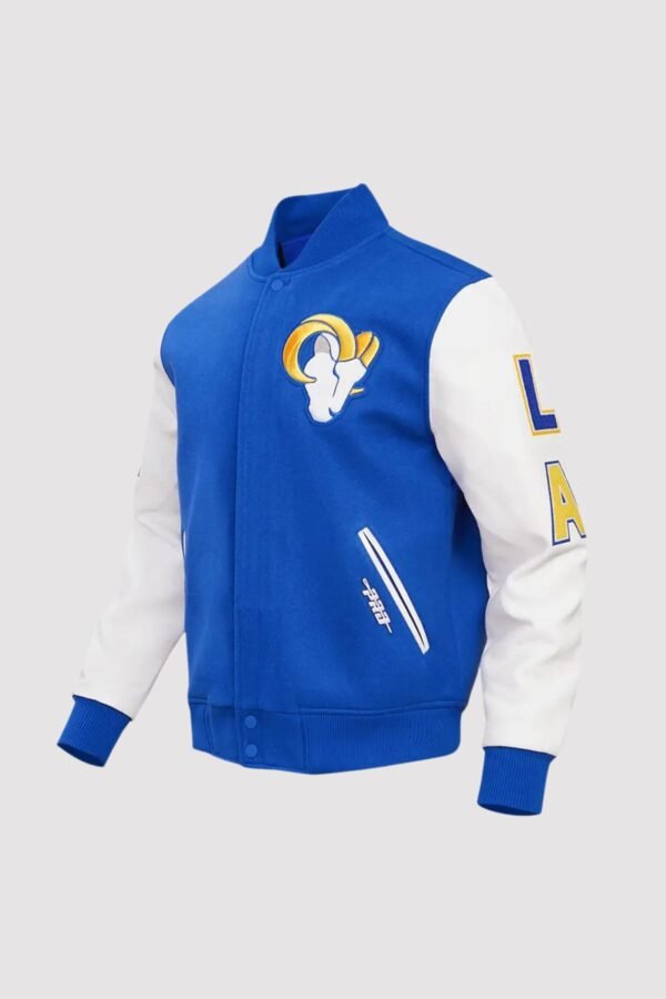 Los Angeles Rams Pro Standard Royal Blue Varsity Jacket - Image 2