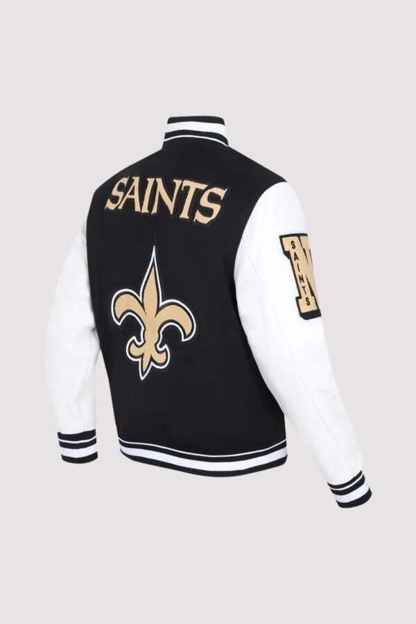 New Orleans Saints Pro Standard Mashup Varsity Jacket - Image 3