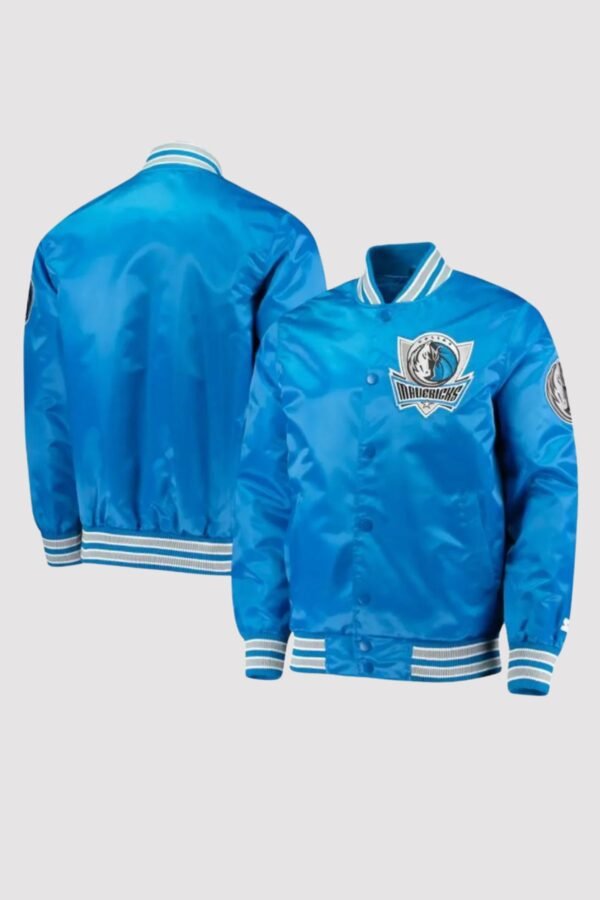 Dallas Mavericks Glorious Blue Starter Varsity Jacket - Image 3