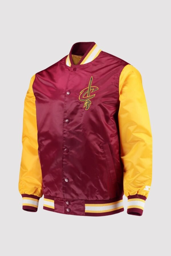 Cleveland Cavaliers Rookie Full Snap Maroon/Gold Varsity Jacket