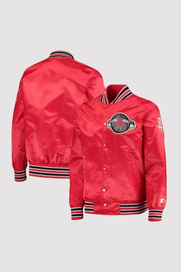 Houston Rockets The Diamond Classic Red Full-Snap Varsity Jacket - Image 2
