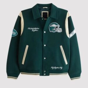 Philadelphia Eagles Green Wool Varsity Jacket