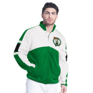 Men’s G-III Sports by Carl Banks Kelly Green/White Boston Celtics Back Field Full-Zip Track Jacket