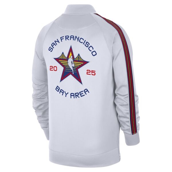 Men’s Jordan Brand White 2025 NBA All-Star Game Authentic On Court Full-Snap Game Jacket - Image 2