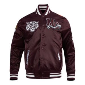 Men’s Pro Standard Wine All Star x HBCU Classic Full-Snap Satin Jacket