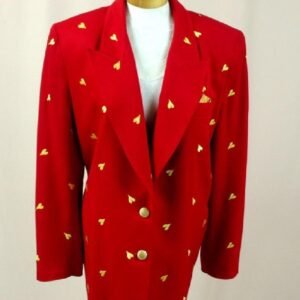 Valentines Day Jacket Red Heart Blazer Red Blazer