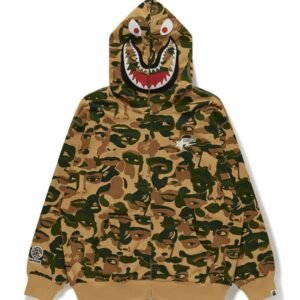 A Bathing Ape Bape X Kidsuper Camo Shark Full Zip Hoodie