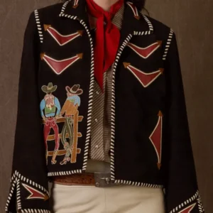 Women Rodeo Long Tall Texan Suede Jacket