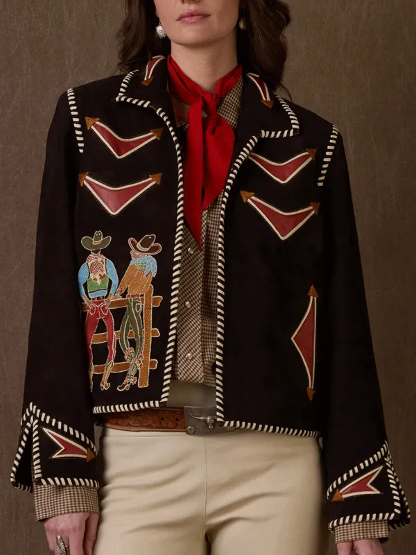 Women Rodeo Long Tall Texan Suede Jacket