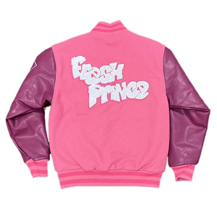 Fresh Prince Belair Academy Pink Varsity Jacket