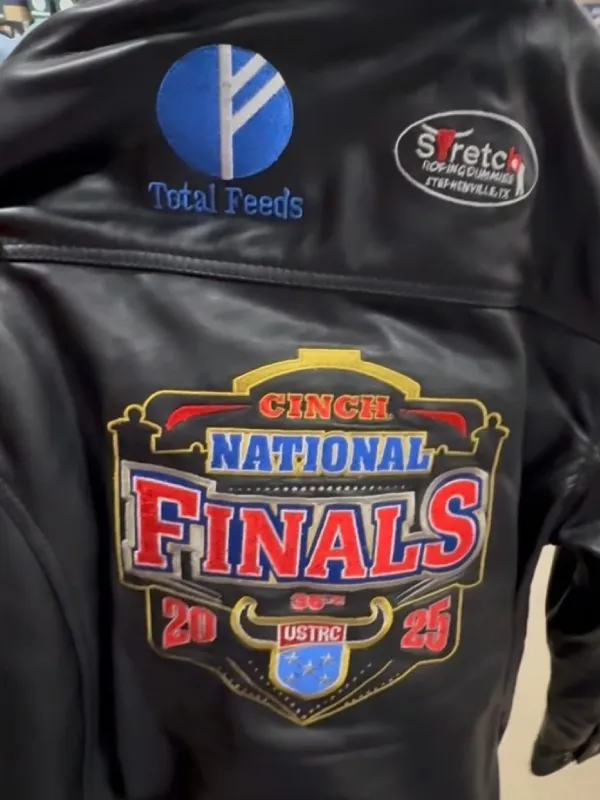 USTRC 2025 Finals Black Leather Jacket