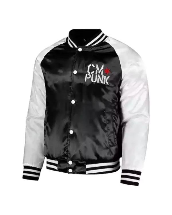 WWE CM Punk Black Bomber Jacket