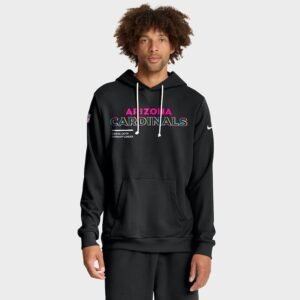 Arizona Cardinals Nike Black 2025 NFL Crucial Catch Sideline Standard Issue Dri-FIT Hoodie