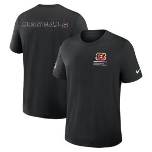 Cincinnati Bengals Nike Black 2025 NFL Crucial Catch Tri-Blend Dri-FIT T-Shirt