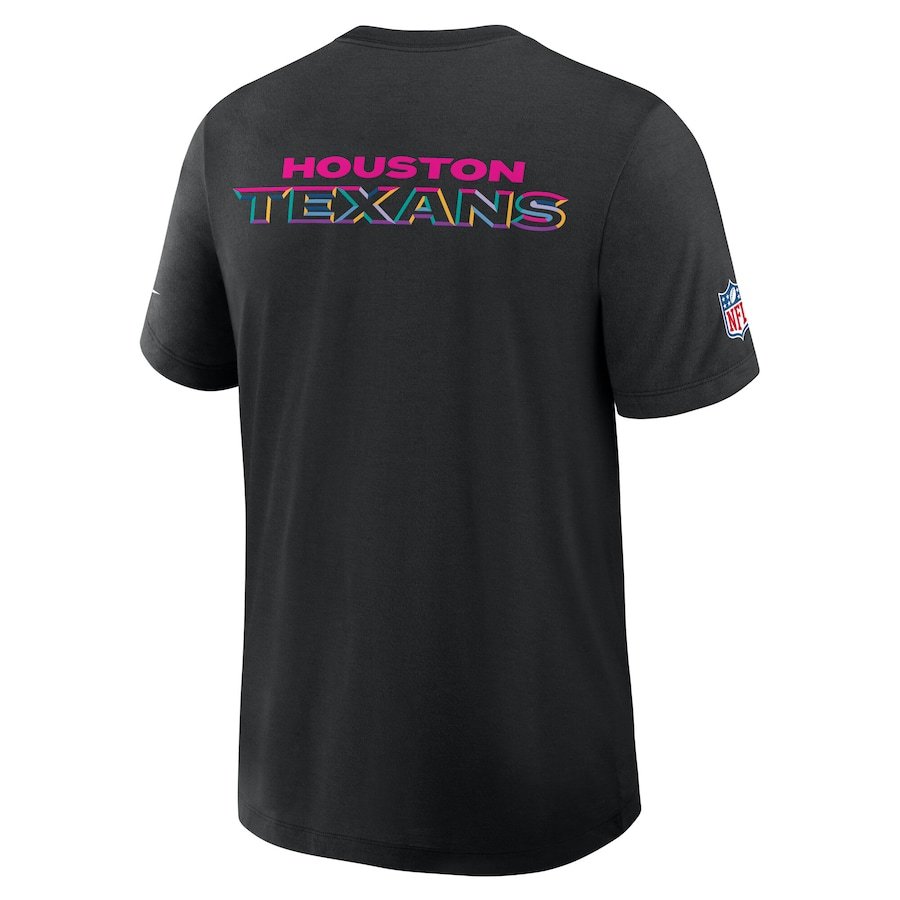 Houston Texans Nike Black 2025 NFL Crucial Catch Tri-Blend Dri-FIT T-Shirt