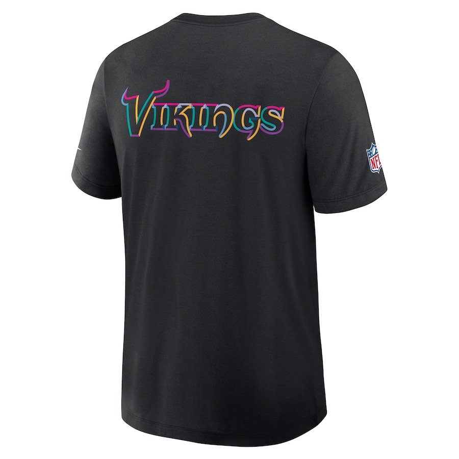 Minnesota Vikings Nike Black 2025 NFL Crucial Catch Tri-Blend Dri-FIT T-Shirt