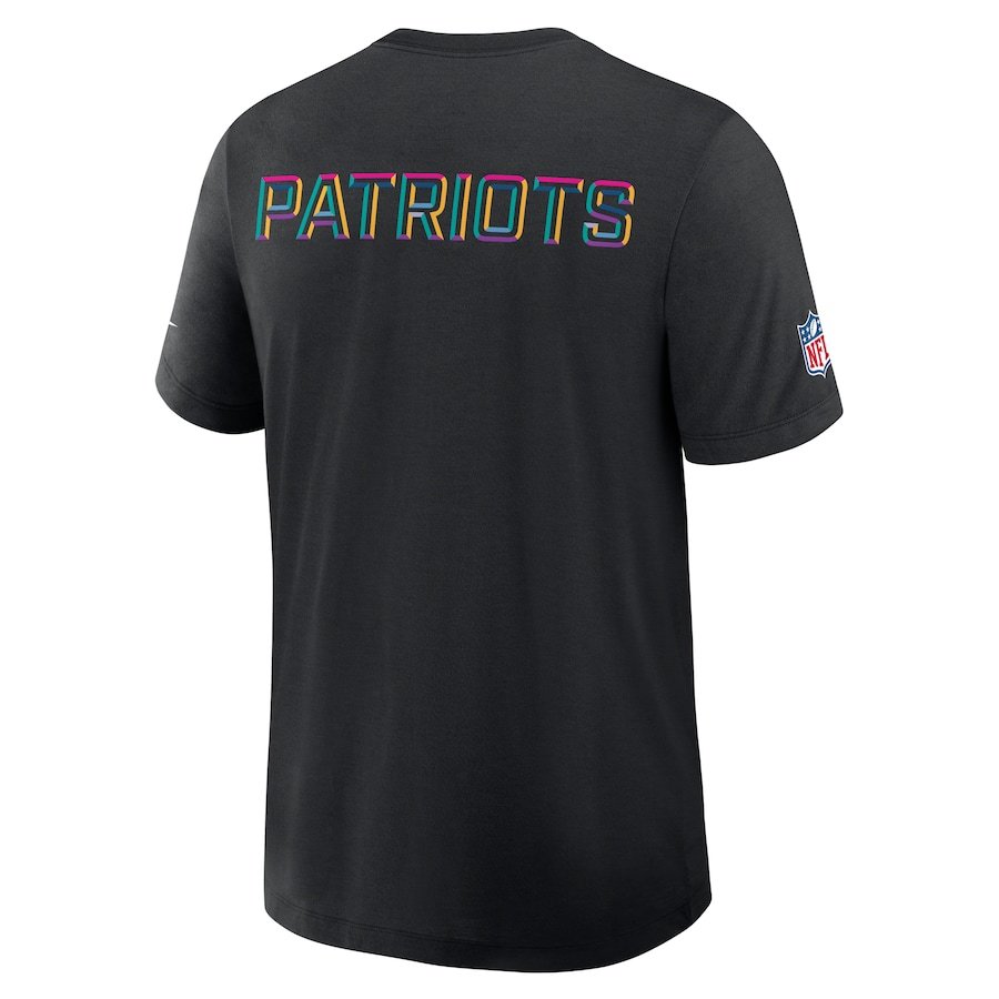 New England Patriots Nike Black 2025 NFL Crucial Catch Tri-Blend Dri-FIT T-Shirt