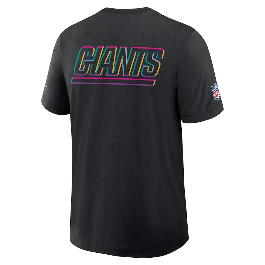 New York Giants Nike Black 2025 NFL Crucial Catch Tri-Blend Dri-FIT T-Shirt