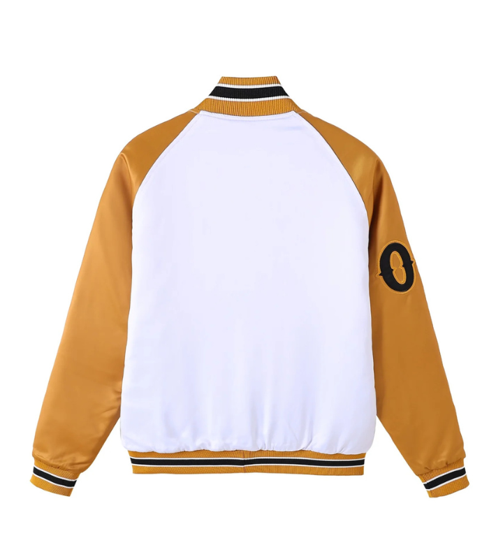 Alpha Phi Alpha White Satin Bomber Jacket
