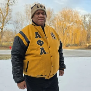 Alpha Phi Alpha Wool and Leather Varsity Jacket