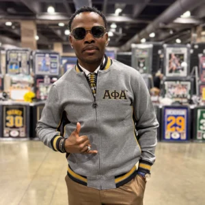 Alpha Phi Alpha Grey Air Tech Fleece Warm Up Jacket