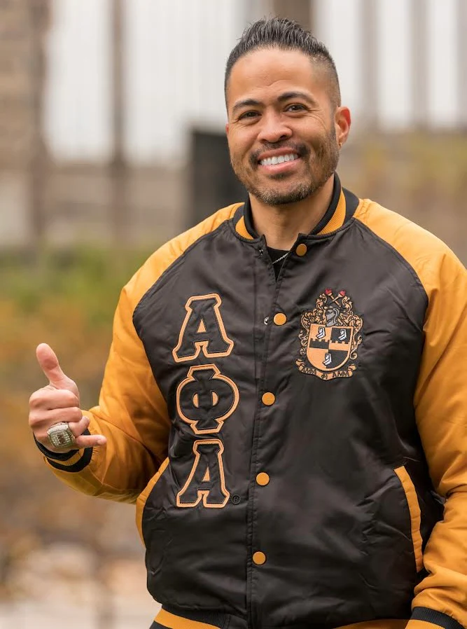 Discover the stylish Alpha Phi Alpha Bomber Jacket, perfect for showcasing your fraternity pride while staying warm and fashionable. Shop now!