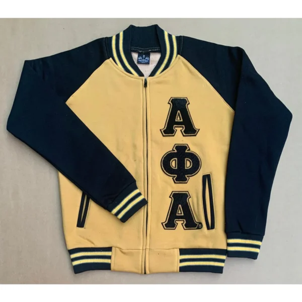 Alpha Phi Alpha Old Gold Varsity Jacket