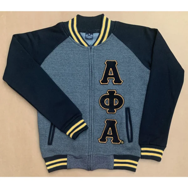 Alpha Phi Alpha Dark Grey Varsity Jacket
