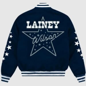 Lainey Wilson Dallas Texas Blue Varsity Jacket