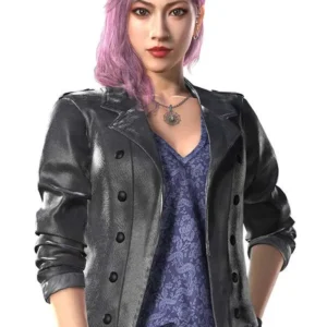 Seonhee Like a Dragon Infinite Wealth Black Leather Jacket