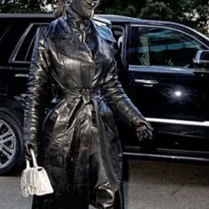 Met Gala 2021 Kim Kardashian Leather Coat