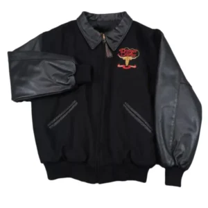 Rodeo Roping Booger Black Western Bomber Jacket