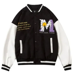 Daisy Bee Black Varsity Jacket