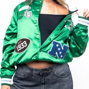 NFL Philadelphia Eagles Pennant Satin Jacket