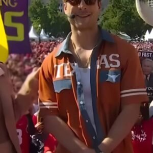 Glen Powell Kristin Juszczyk Texas Longhorns Shirt