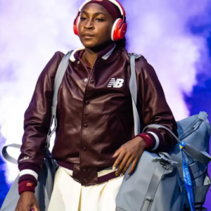 Coco Gauff 2025 US Open Leather Jacket
