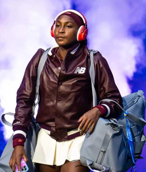 Coco Gauff 2025 US Open Leather Jacket