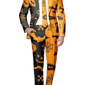 Orange and Black Coffin Suit