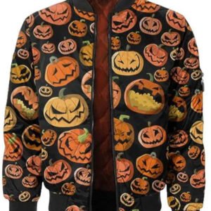 Black Bomber Pumpkin Jacket