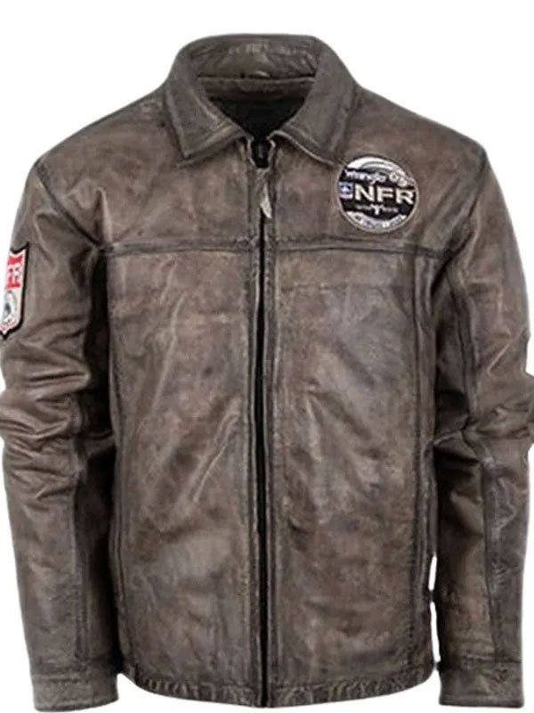 Las Vegas NFR Brown Leather Jacket