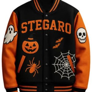 Halloween Pumpkin Varsity Jacket