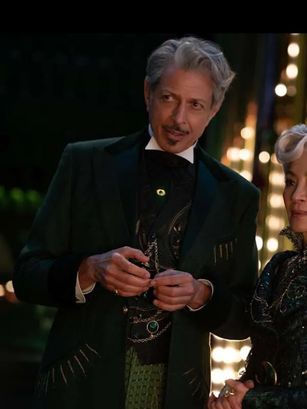 Jeff Goldblum Wicked 2024 Green Coat