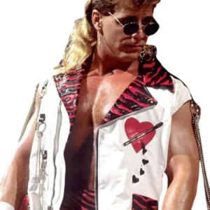 WWE Shawn Michaels White Leather Vest