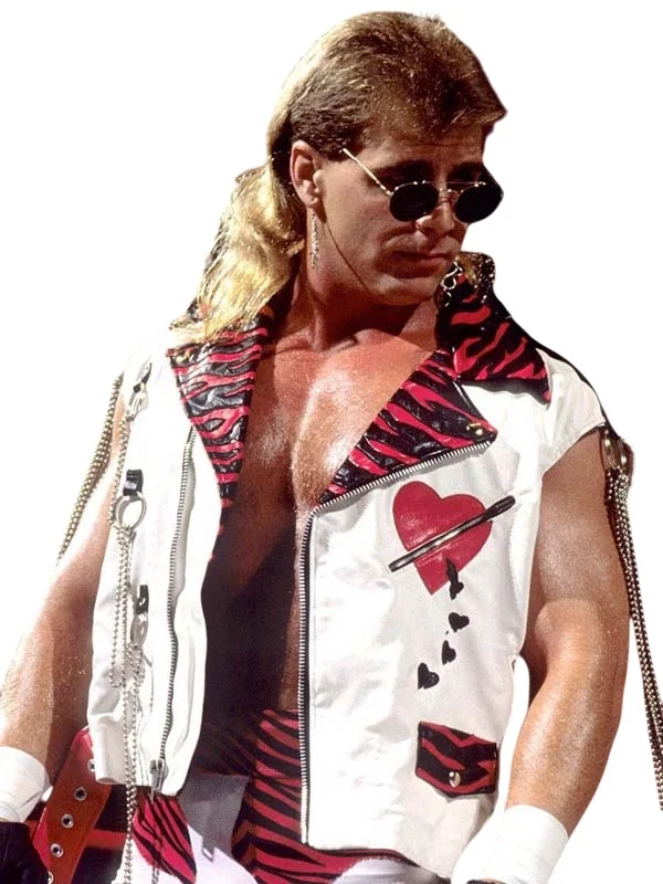 WWE Shawn Michaels White Leather Vest