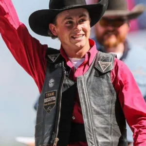 NFR Las Vegas Logan Hay Leather Vest