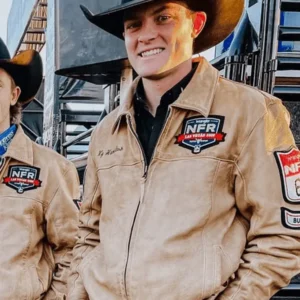 NFR Rodeo Las Vegas Cowboys Leather Jacket