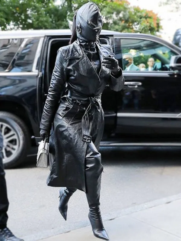 Met Gala 2021 Kim Kardashian Leather Coat